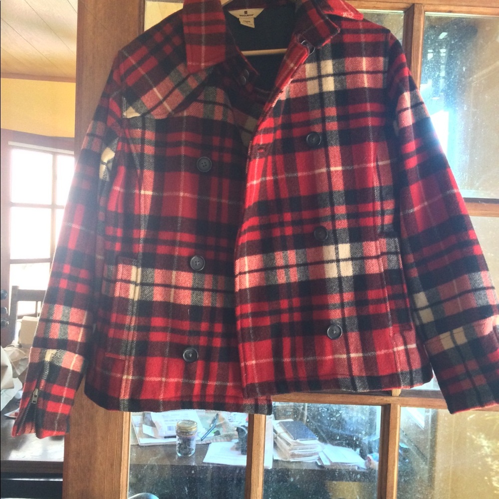 Sundance Woolrich women’s wool plaid coat
